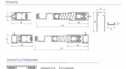Допустимые размеры и варианты открывания