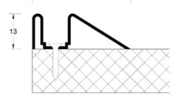 Накладные пластиковые направляющие (сечение)