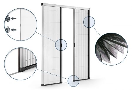 Плиссированная москитная сетка