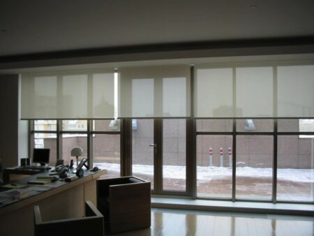 Рулонные шторы на панорамные окна