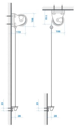 С открытым валом (размеры конструкции)