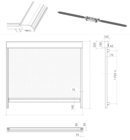 AlumTension - Рулонные шторы шириной до 8000 мм для фасадов с любым углом наклона