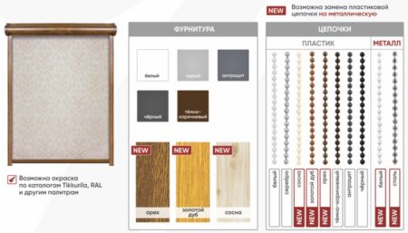 Цветовое оформление фурнитуры