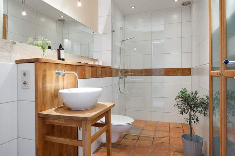 Холодный и нордический — скандинавский стиль в интерьере ванной комнаты