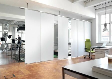 Японские шторы для зонирования