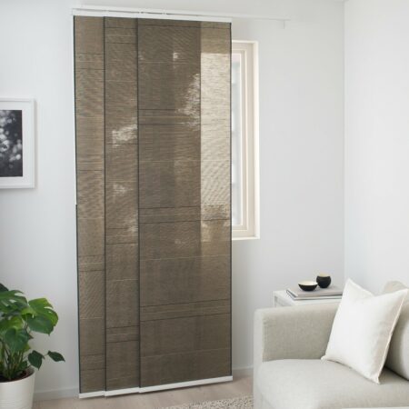 Японские шторы со стержневым управлением для спальни