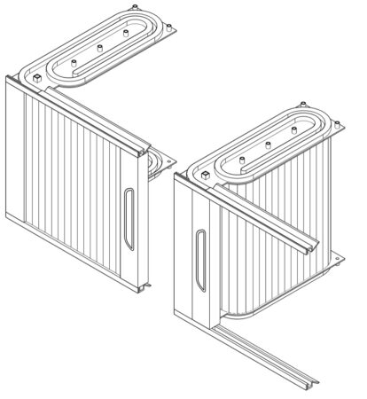 Жалюзи для ниши или шкафчика в ванной (горизонтальный ход в улитку)