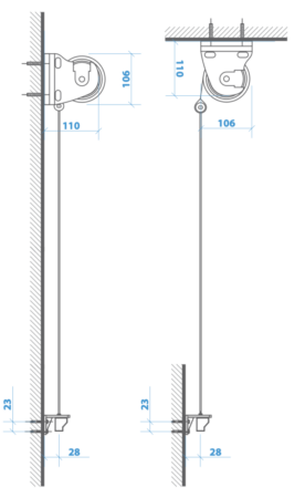 Вертикальная маркиза для террасы с открытым валом