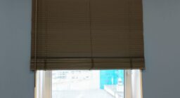 Горизонтальные офисные деревянные жалюзи Антрацит